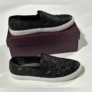 Tory Burch Jesse Quilt Sneakers Sz 9.5 Loafer Flat Shoes